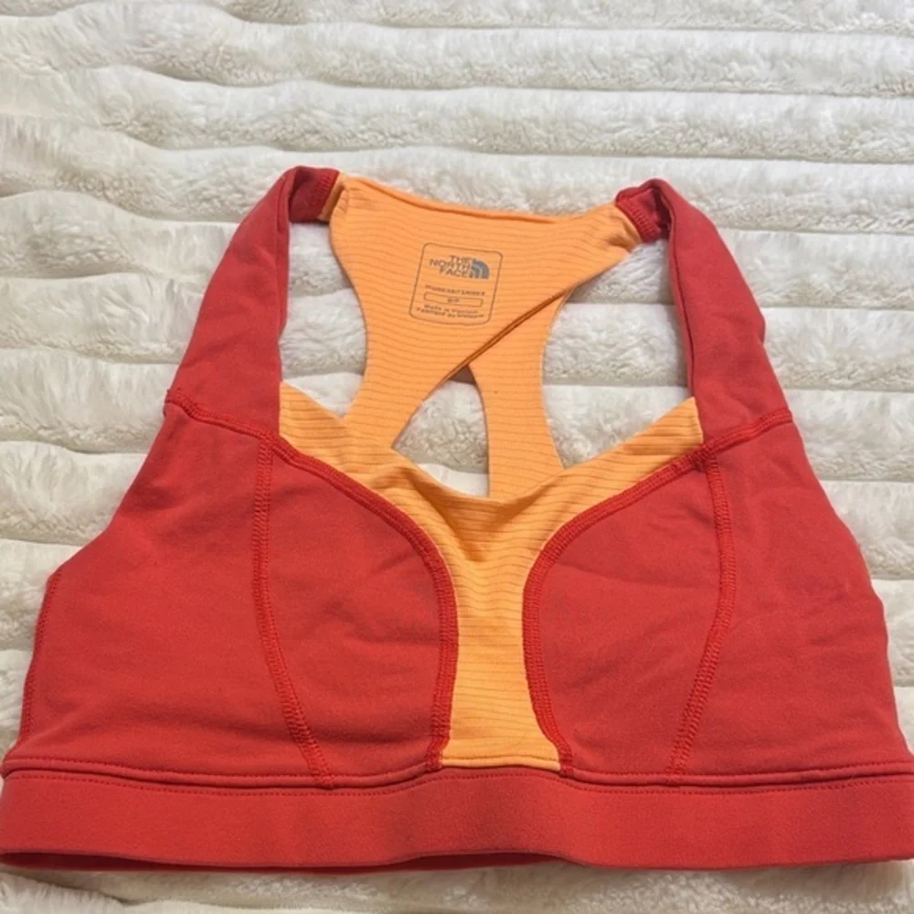 The North Face Red and Orange Active Bra